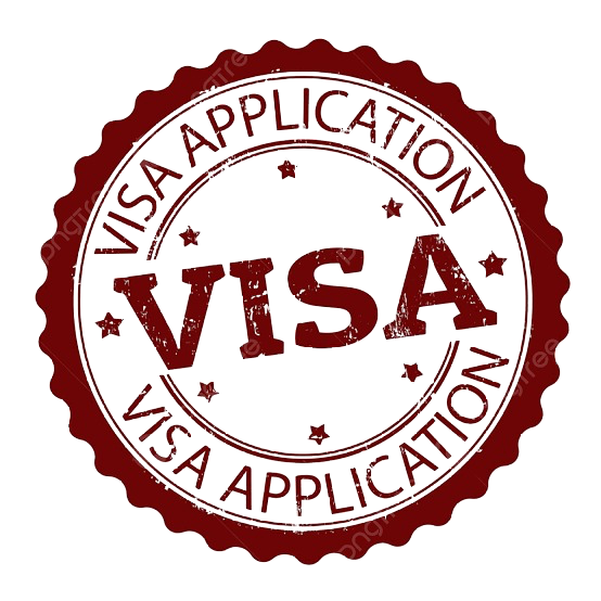 Visa application stamp